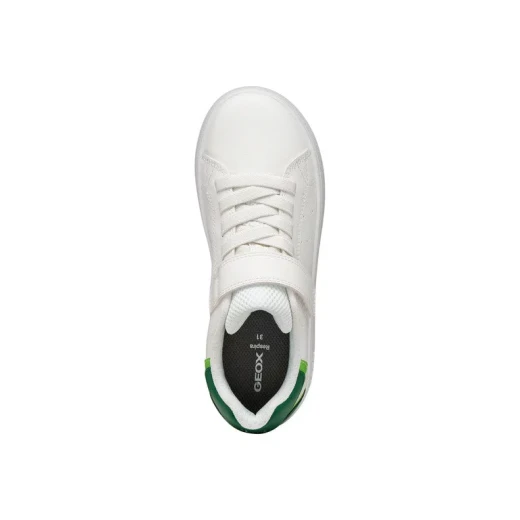 Geox Eclyper Boy's White Leather Effect Sneakers Size 34 Tennis Shoes for Boys Sporty Low Cut Design Everyday Style Durable Comfortable Easy to Match ITEMCODE J36LSA.000BC.C0547 - Image 8