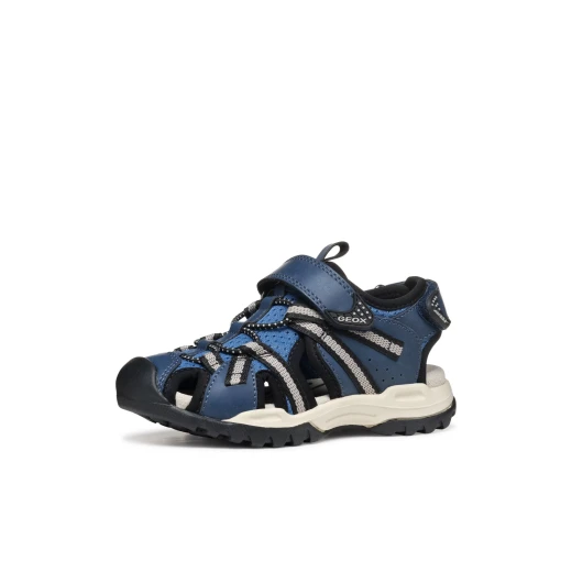 Borealis Boy's Denim Closed Toe Sandals, Size 28, Breathable Mesh Upper with Reinforced Toe, Perfect for Outdoor Activities and Holidays - Geox - Image 5