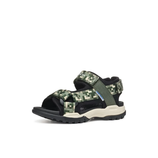 Geox Borealis Boy's Sandals Green Size 34 Lightweight Breathable Mesh Fabric Riptape Fastening Sporty Outdoor Design Perfect for Playtime Comfortable Durable J450RE.01411.C0450 - Geox - Image 5