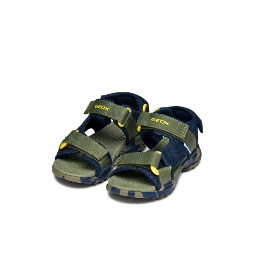Borealis Boy Military Sandal 36 Lightweight Breathable Mesh Fabric Riptape Fastening Adjustable Sporty Outdoor Playtime Footwear For Boys J450RE.01411.CF4A3 - Geox - Image 7