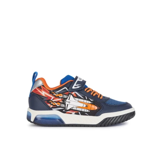 Geox Inek Boy's Sneakers Navy Blue 35 Featuring Breathable Fabric and Leather Effect Design with Outsole Lights for Active Boys. Comfortable Low Cut Style for Sportswear Geox Inek Boy's Sneakers Navy Blue 35 Featuring Breathable Fabric and Leather Effect Design with Outsole Lights for Active Boys. Comfortable Low Cut Style for Sportswear