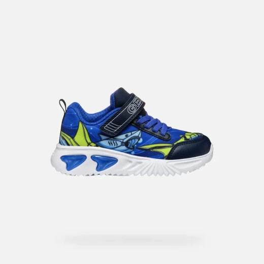 حذاء رياضي للأولاد من جيوكس أسيستر، أزرق كحلي، شبكي، خفيف الوزن، مسامي، تصميم رياضي حديث، مع أضواء، مقاس 36، مادة جلدية مطبوعة، مثالي للملابس الرياضية - جيوكس - Image 8