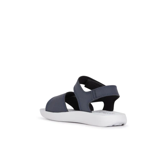 صندل Geox Lightfloppy Boy Navy مقاس 35 للأولاد النشطين. جزء علوي من الجلد الصناعي مع إغلاق بشريط فيلكرو قابل للتعديل ونعل تشريحي مبطن خفيف الوزن. مثالي للعب. - Image 3