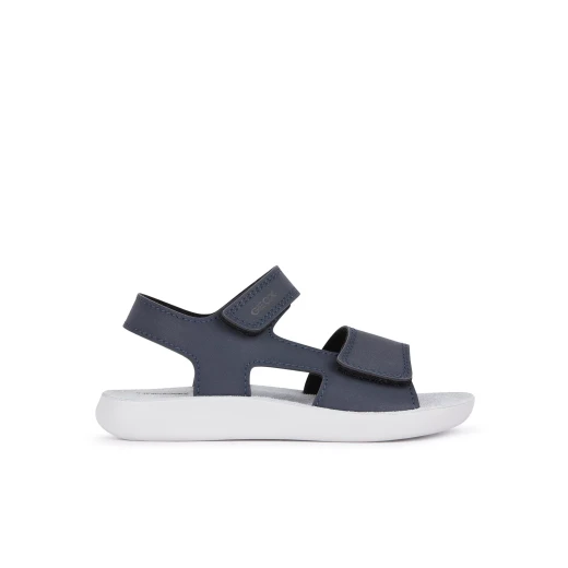 صندل Geox Lightfloppy Boy Navy مقاس 35 للأولاد النشطين. جزء علوي من الجلد الصناعي مع إغلاق بشريط فيلكرو قابل للتعديل ونعل تشريحي مبطن خفيف الوزن. مثالي للعب. - Image 6