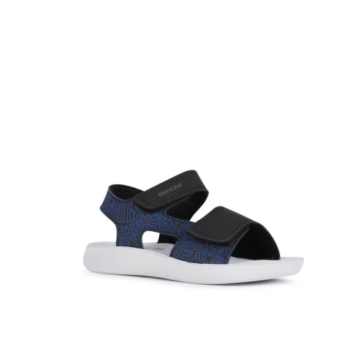Geox Lightfloppy Boy Sandals Black 29 Adjustable Riptape Closure - Geox - Image 3