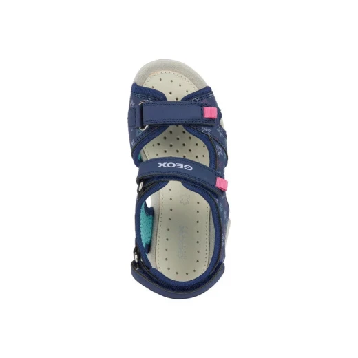 Geox Whinberry Girl's Navy Sandals Size 35 Sporty Breathable Lightweight with Printed Leather Effect and Lycra Construction for Warm Weather Comfort Fast Delivery and Easy Exchange - Geox - Image 7