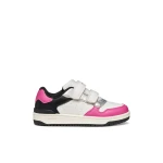 Washiba Girl Low Cut Basketball Sneakers White Color 37 Double Riptape Closure Breathable Comfortable Leather Effect Material Girls Athleisurewear Style J45HXB.000BC.C0563