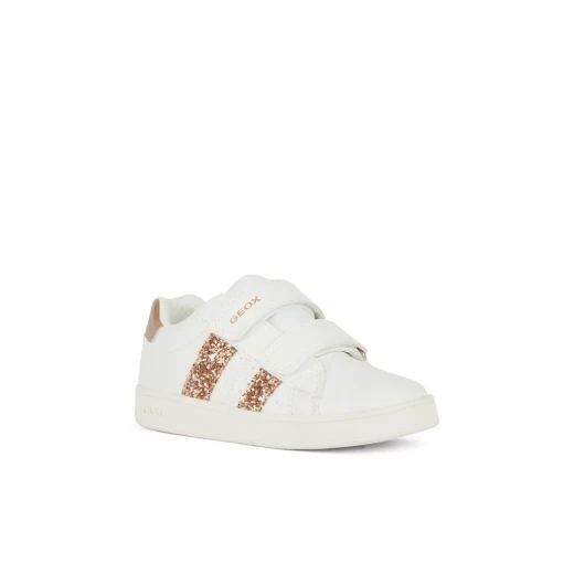 Geox Eclyper Girl White Sneakers 29 Leather Effect Sporty Shoes - Geox - Image 3