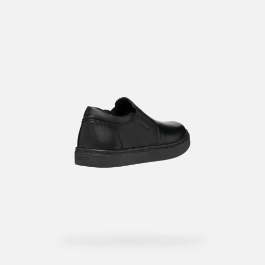 Nashik Boy Black Espadrilles for Boys Size 34 in Soft Nappa Leather Slip On Style Perfect for School Uniform Comfortable and Stylish - Geox - Image 4