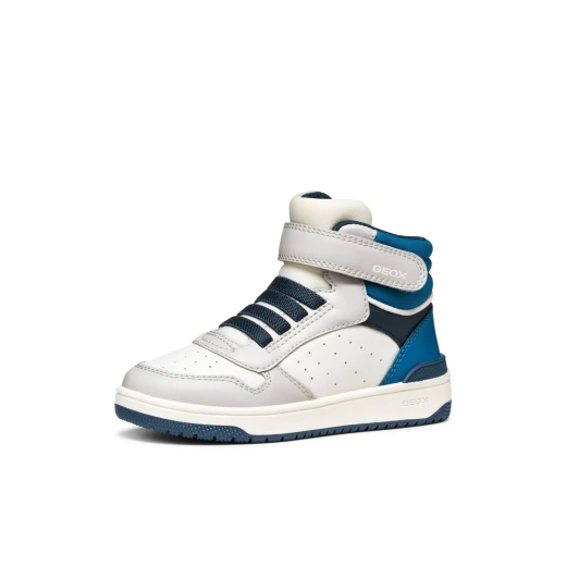 Geox Washiba Boy Mid Cut Sneakers White Leather Effect 37 Boys' Athletic Shoes Comfortable Sporty Design Breathable Elastane Construction J46LQB.05415.C1236 - Washiba boy - Image 4