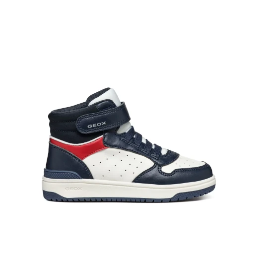 Washiba Boy Mid-Cut Sneakers Navy Blue for Boys Comfortable Leather Effect 28 Sporty Design with Elastane Breathable Fit Stylish and Modern 2024 Collection - Geox - Image 2
