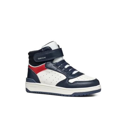 Washiba Boy Mid-Cut Sneakers Navy Blue for Boys Comfortable Leather Effect 28 Sporty Design with Elastane Breathable Fit Stylish and Modern 2024 Collection - Geox - Image 3