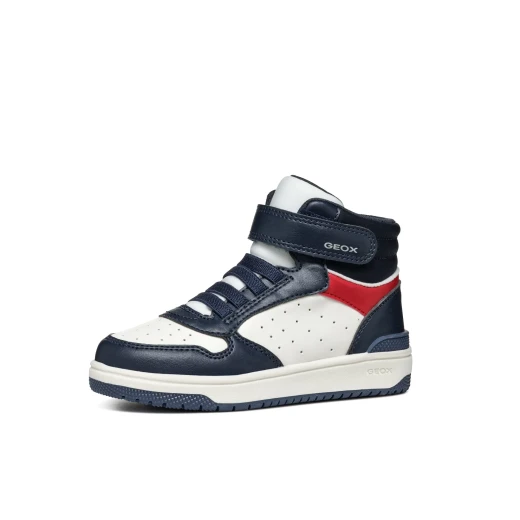 Washiba Boy Mid-Cut Sneakers Navy Blue for Boys Comfortable Leather Effect 28 Sporty Design with Elastane Breathable Fit Stylish and Modern 2024 Collection - Geox - Image 4