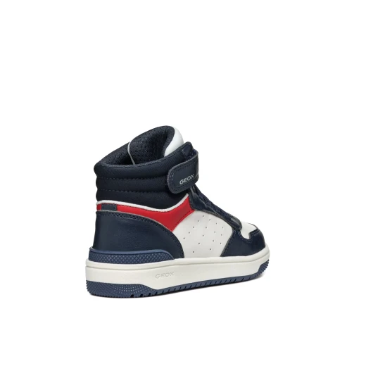 Washiba Boy Mid-Cut Sneakers Navy Blue for Boys Comfortable Leather Effect 28 Sporty Design with Elastane Breathable Fit Stylish and Modern 2024 Collection - Geox - Image 5