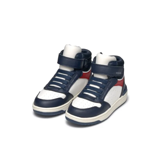 Washiba Boy Mid-Cut Sneakers Navy Blue for Boys Comfortable Leather Effect 28 Sporty Design with Elastane Breathable Fit Stylish and Modern 2024 Collection - Geox - Image 7