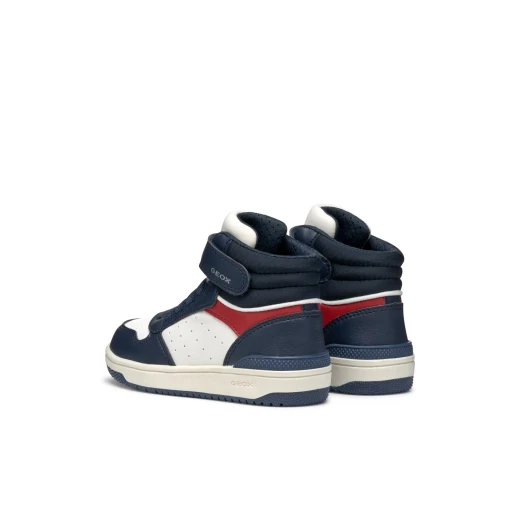 Geox Washiba Boy Sneakers Navy 37 Leather Effect Mid-Cut Shoes - Geox - Image 8