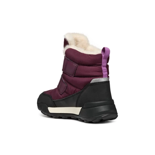Geox Trekkyup ABX Girl's Ankle Boot Burgundy Waterproof Hiking Style Boot for Girls Size 28 Durable Nylon Leather Effect Upper Flexible Grippy Sole Fast Delivery - Trekkyup - Image 13