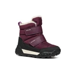 Geox Trekkyup ABX Girl's Ankle Boot Burgundy Waterproof Hiking Style Boot for Girls Size 28 Durable Nylon Leather Effect Upper Flexible Grippy Sole Fast Delivery - Trekkyup