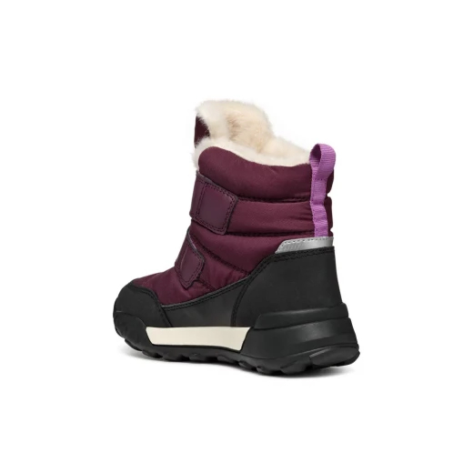 Geox Trekkyup ABX Girl's Ankle Boot Burgundy Waterproof Hiking Style Boot for Girls Size 28 Durable Nylon Leather Effect Upper Flexible Grippy Sole Fast Delivery - Trekkyup - Image 7