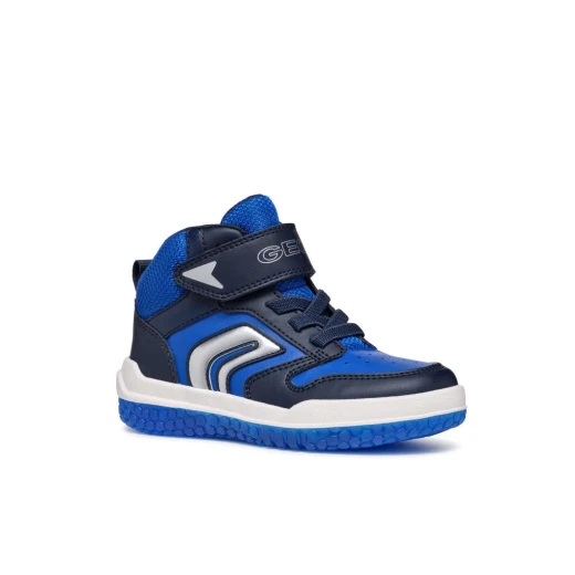 حذاء رياضي جيوكس بوزرلايت للأولاد أزرق 28 تصميم كرة سلة متوسط ​​الارتفاع - جيوكس - Image 6