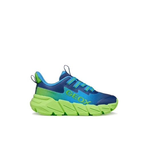 Geox Flexyper Fast Boy Sneakers Lime Green Size 31 Breathable Lightweight Flexible Design Perfect for School Outdoor Activities Printed Mesh TPU Thermoplastic Material - Geox - Image 2