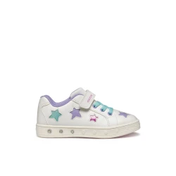 Skylin Girl's Casual Breathable Sneakers White 35 with Lights