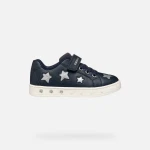 Skylin Girl's Casual Breathable Sneakers Navy 28 with Lights