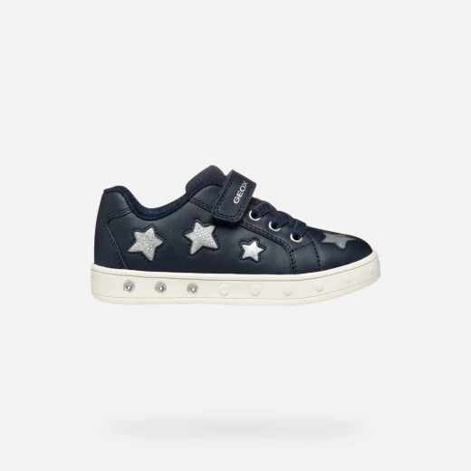 Skylin Girl's Casual Breathable Sneakers Navy 28 with Lights Skylin Girl's Casual Breathable Sneakers Navy 28 with Lights