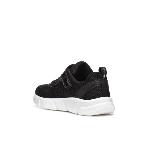 حذاء رياضي خفيف الوزن للبنات أريل أسود نسيج محبوك لامع جلد صناعي علوي نعل خارجي مسامي ملابس رياضية كاجوال مقاس 29 - Image 7