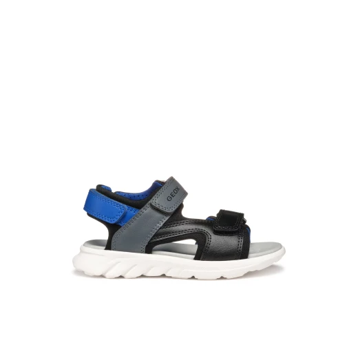 Airadyubo Boy Sandals Black 35: Lightweight and Flexible Lycra and Leather Effect Sandals for Boys with Riptapes for Easy Wear, Perfect for Outdoor Adventures - Geox - Image 12