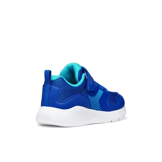 Sprintye Boy's Royal Blue Sneakers with Breathable Mesh and Leather Effect Design, Running Shoe Style, Perfect for School and Play, Size 34 - Geox - Image 5