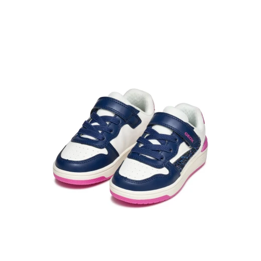 Geox Washiba Girl Sneakers White 30: Casual Sporty Leather Effect Nubuck Design for Girls, Providing All Day Comfort and Support with Modern Styling, ITEMCODE J55HXA.054AJ.C1Z4R - Geox - Image 7