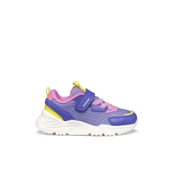 Geox Loftus Girl's Sneakers Violet Color Fabric and Leatherette Upper Running Style Low Cut Design Lightweight and Flexible Size 34 Schoolwear and Athleisure