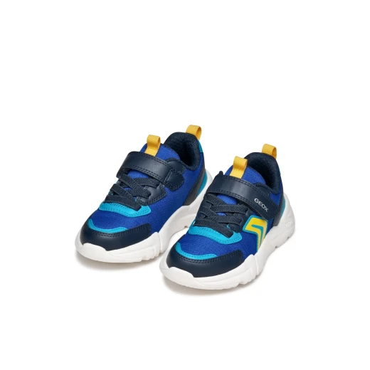 Geox LOFTUS BOY Royal Sneakers Lightweight 28 Boys Sporty Design Nylon and Leather Effect Material Perfect for School and Leisure Activities Durable Comfortable Fit - Geox - Image 7