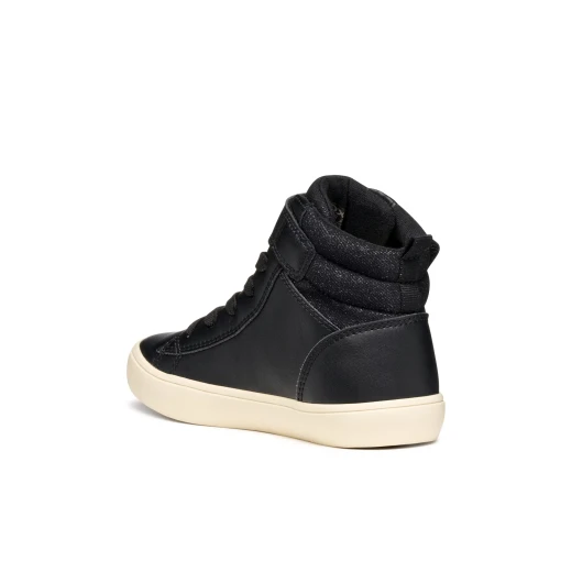 Geox GISLI Girl's Sneakers Black Shiny Fabric Leather Effect Casual Sporty Style 30 Perfect for School Leisure & Everyday Activities J564NC.054AS.C9BB5 - Gisli - Image 5