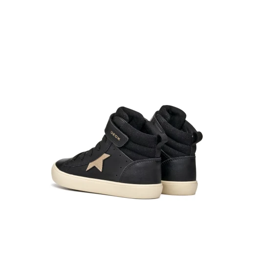 Geox GISLI Girl's Sneakers Black Shiny Fabric Leather Effect Casual Sporty Style 30 Perfect for School Leisure & Everyday Activities J564NC.054AS.C9BB5 - Gisli - Image 8