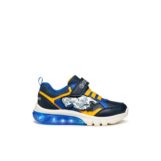 Geox Ciberdron Boy Sneakers Navy 37 with LED Lights for Kids