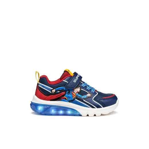 Geox Ciberdron Boy Sneakers Blue 32 Superman Inspired Light Up Shoes - Geox - Image 2