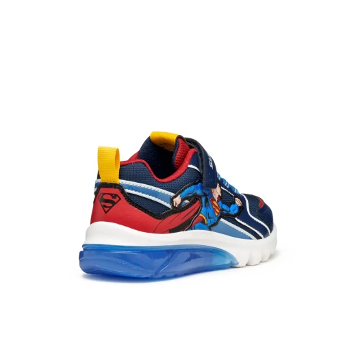 Geox Ciberdron Boy Sneakers Blue 37 Superman Inspired Light Up Shoes - Geox - Image 4