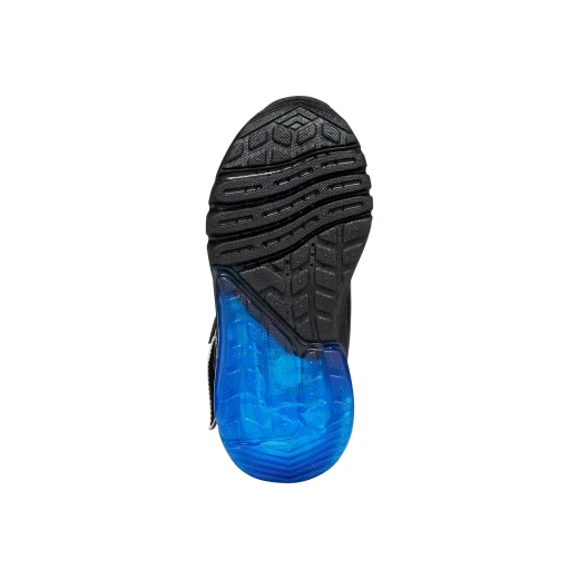 Geox Ciberdron Boy's Sporty Sneakers with Batman Inspiration, Mesh and Leather-Effect Upper, and Light-Up Sole Controlled by Press Button, Size 33, Black Color - Ciberdron - Image 7
