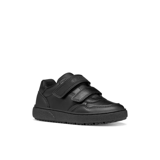 Theleven Boy Black Sneakers 29 Urban Style Nylon and Leather Effect Material Perfect for Playtime and Everyday Routine Comfortable Boys Shoes - Geox - Image 3