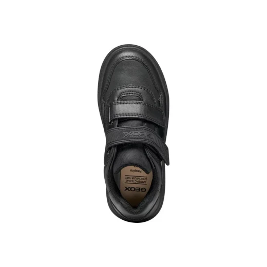 Theleven Boy's Black Sneakers with Durable Nylon and Leather Effect Construction, Perfect for Playtime and Everyday Wear, Size 30 - J56LDG.054FU.C9999 - Geox - Image 9