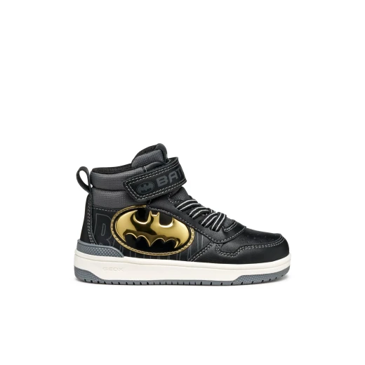 Geox Washiba Boy Sneakers Black Stylish Casual Sporty Design Inspired by Batman Fabric and Leather Effect Material for Boys Size 31 J56LQG.05411.C0495 - Image 2