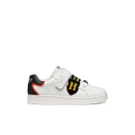 Geox Eclyper Boy's Sneakers White Leather Effect Sporty Design Inspired by Harry Potter 38 EU Comfort and Style for Adventurous Kids J56LSB.000BC.C0404 - Geox