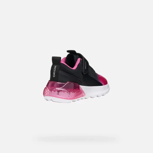 حذاء رياضي للبنات من أكتيفارت إيلومينوس أسود وردي فوشيا 30، أحذية مضيئة - جيوكس - Image 4