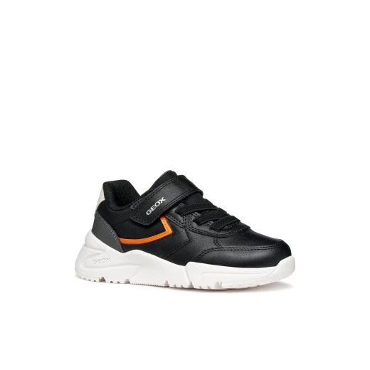 Loftus Boy's Sporty Sneakers Black 34, Leather Effect and Fabric Construction, Ideal for School and Leisure Activities, Modern Design, Comfortable Fit, Boys Footwear - Loftus boy - Image 3