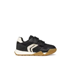 Rann-E Boy Sneakers Black Mesh and Leather Effect Casual Shoes Size 28