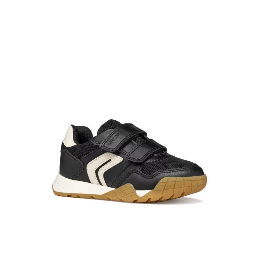Geox Rann-E Boy Sneakers Black 30 Casual Sporty Mesh Leather Effect Design Perfect for Everyday Wear Comfortable and Versatile Shoes for Boys ITEMCODE J56NEA 0BC14 C9B1M - Geox - Image 3