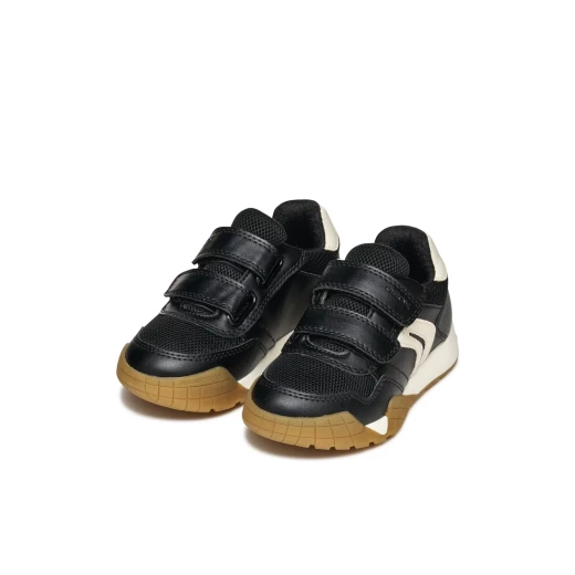 Rann-E Boy Sneakers Black Mesh and Leather Effect Casual Shoes Size 28 - Geox - Image 7