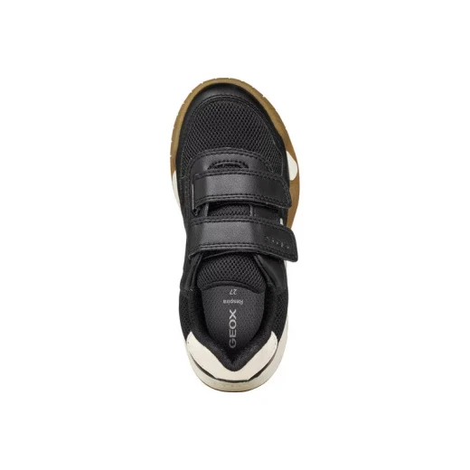 Geox Rann E Boy Sneakers Black Mesh Casual Shoes Size 34 Breathable Lightweight Design Featuring Durable Leather Effect Material Perfect For Everyday Wear Comfortable Fit - Geox - Image 9